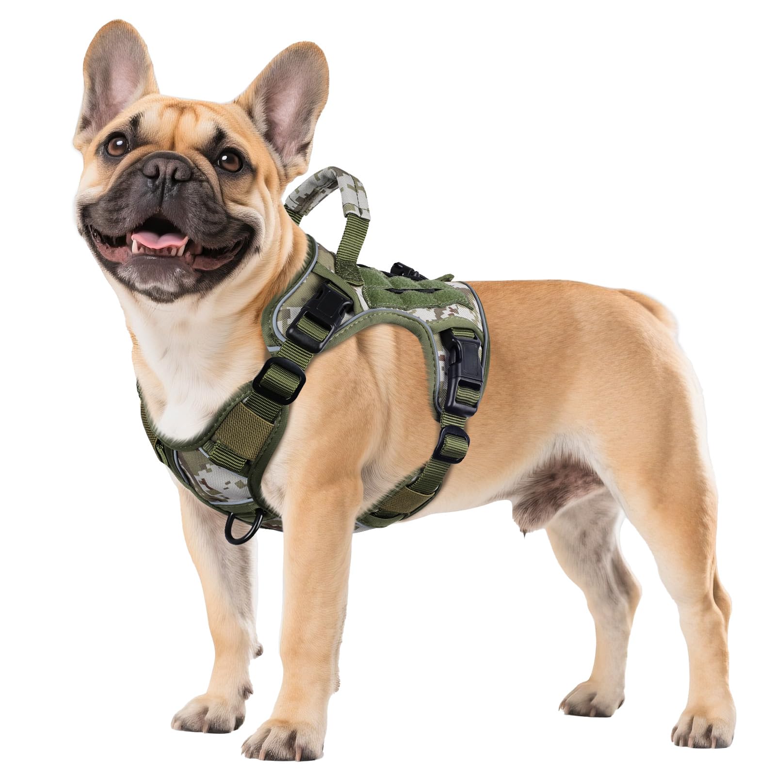 Tactical Dog Harness for Large Dogs – Adjustable No Pull Harness with Handle
