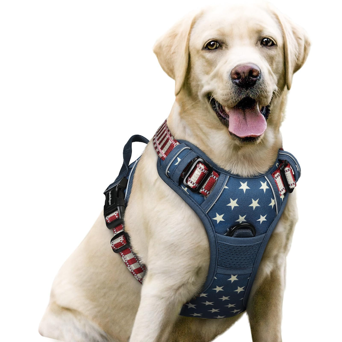 No Pull Dog Harness for Large Dogs – Adjustable Pet Vest with 2 Leash Clips
