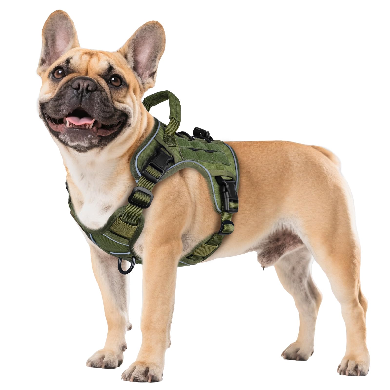 Tactical Dog Harness for Large Dogs – Adjustable No Pull Harness with Handle
