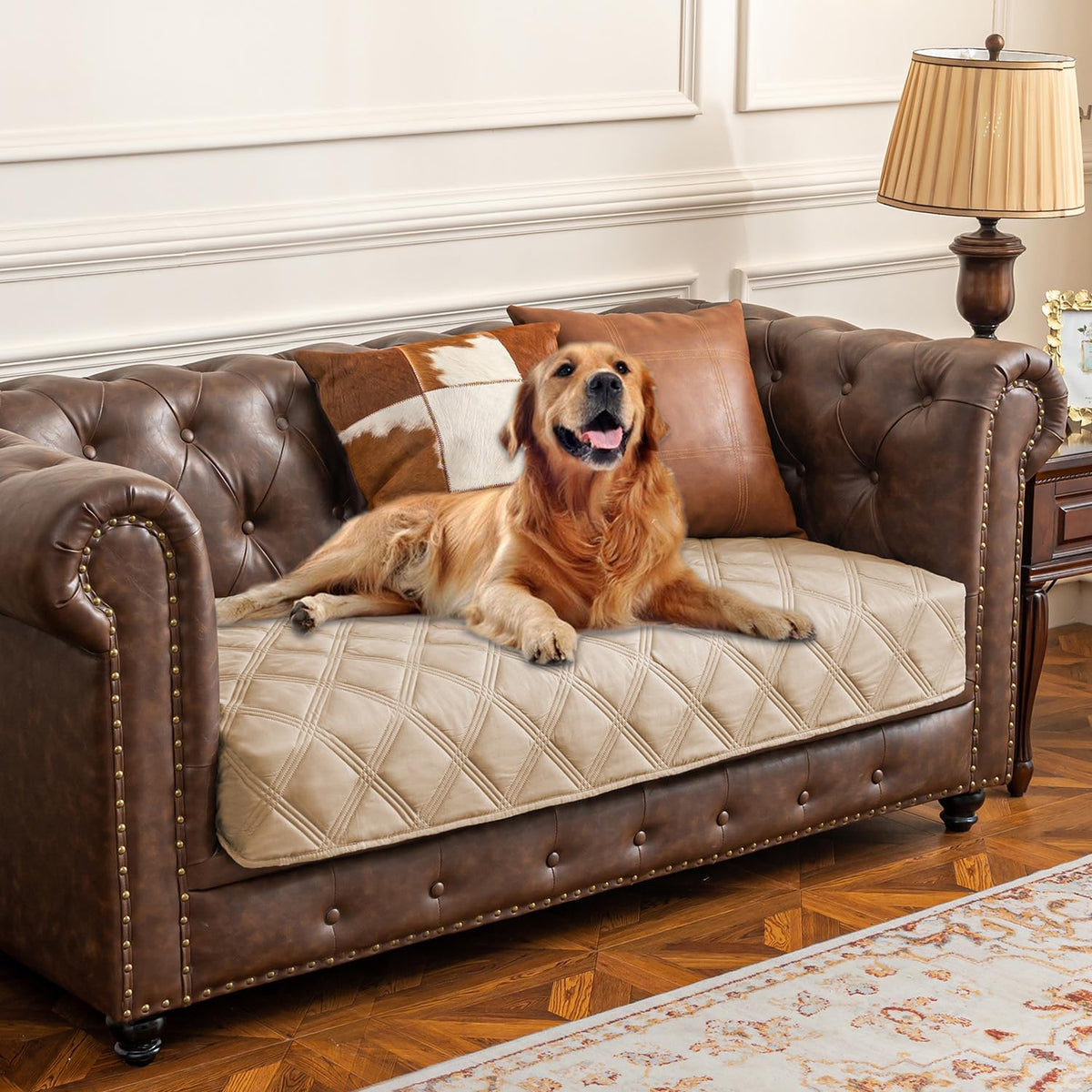 Reversible Quilted Pet Furniture Cover