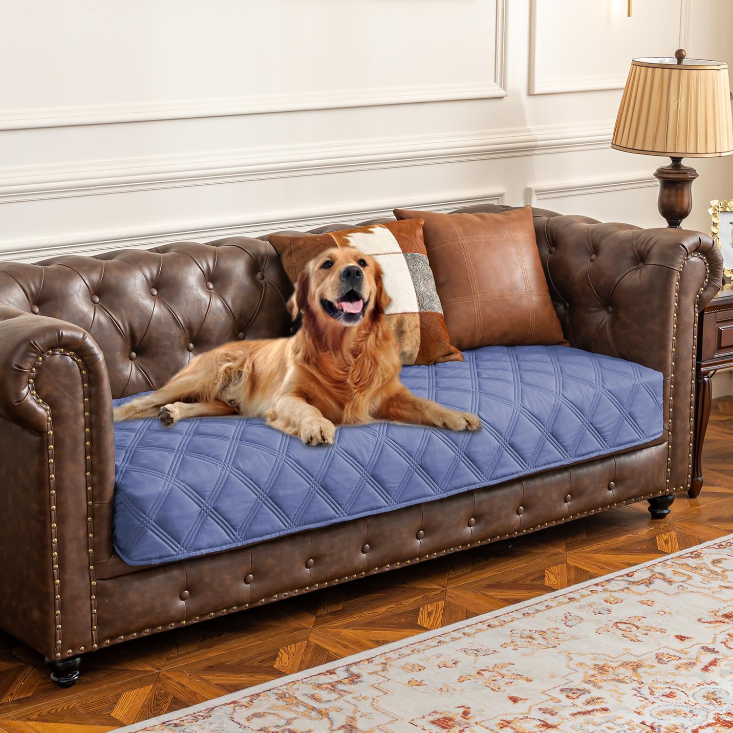 Reversible Quilted Pet Furniture Cover