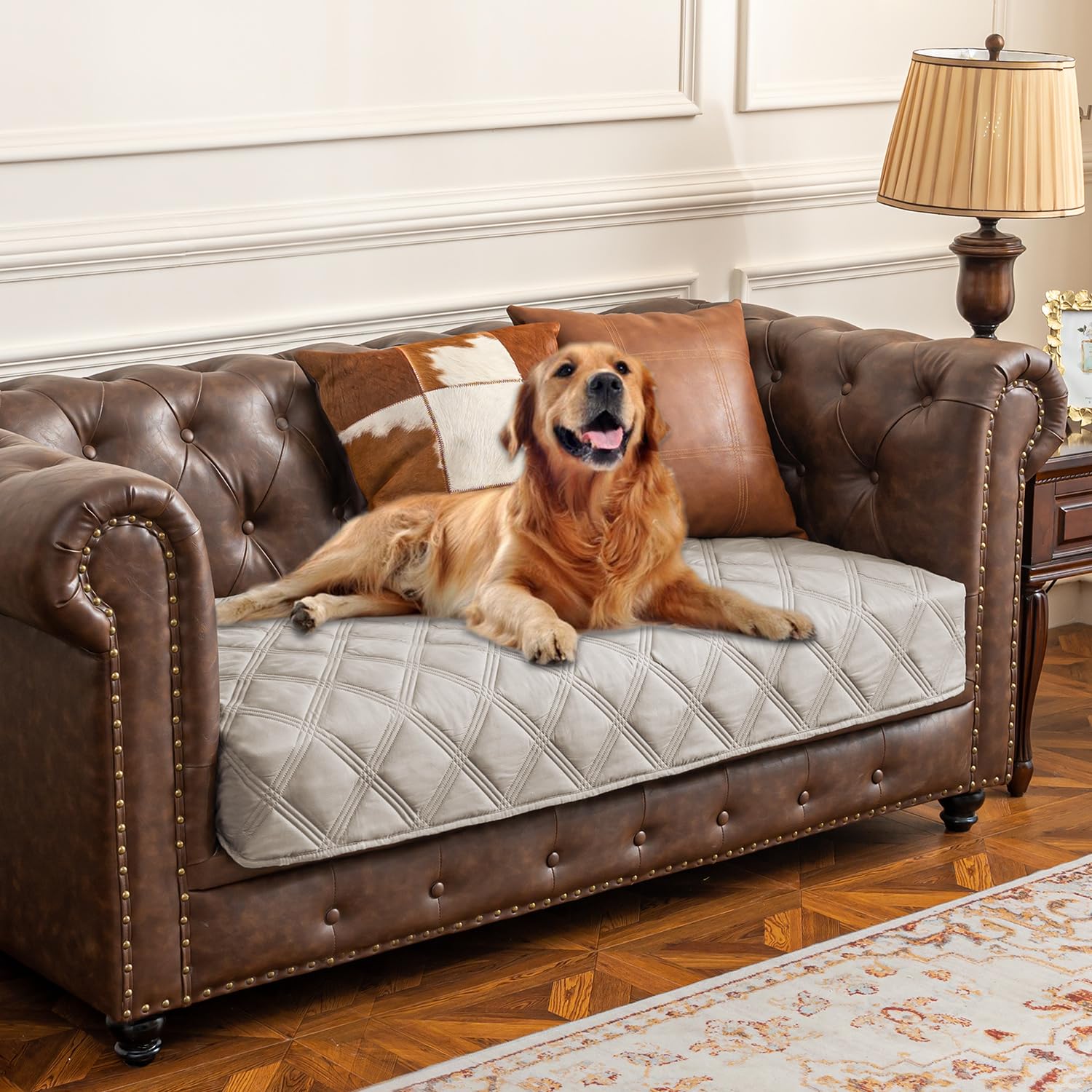 Reversible Quilted Pet Furniture Cover