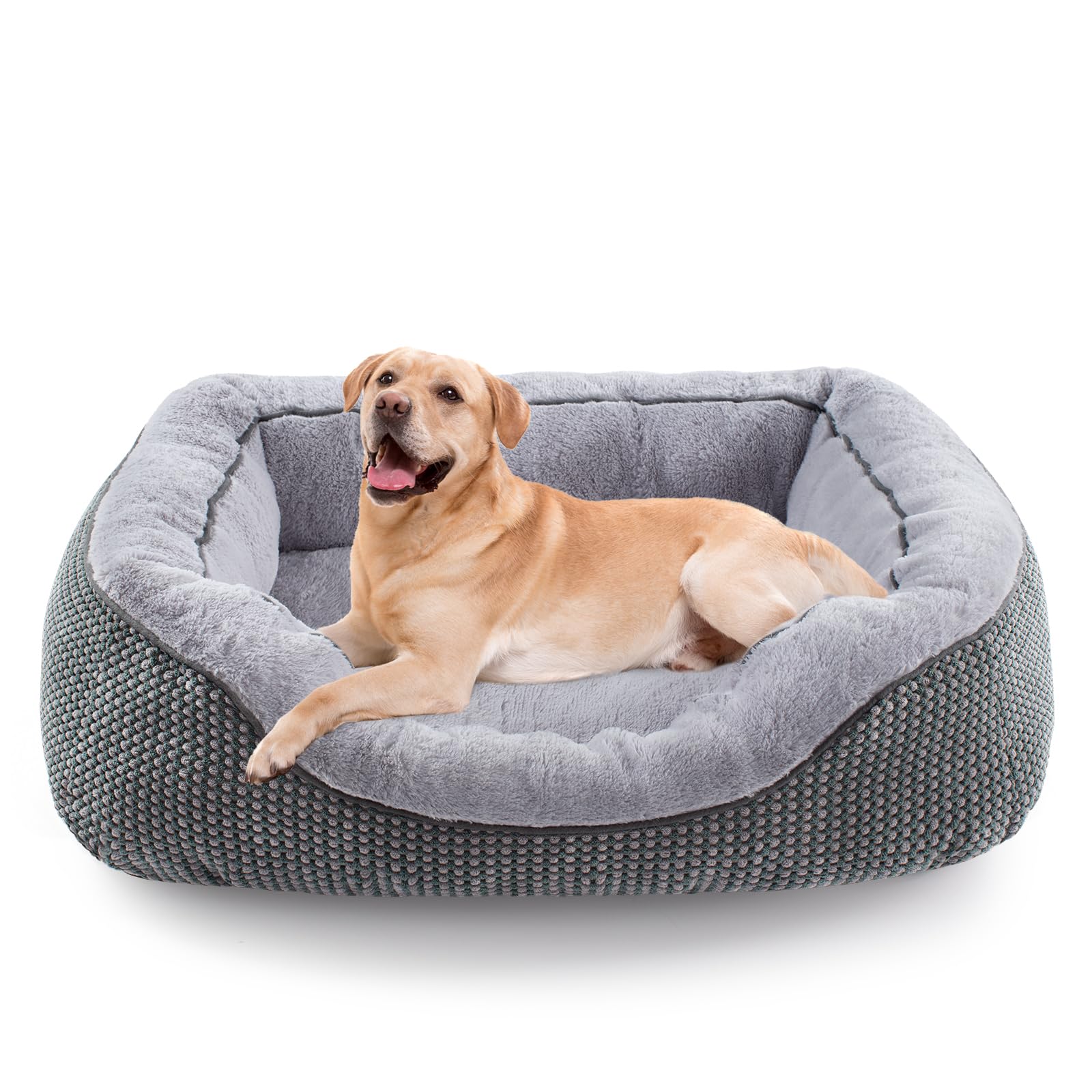 Medium Dog Bed with Raised Sides – 30" x 24" Washable Pet Bed