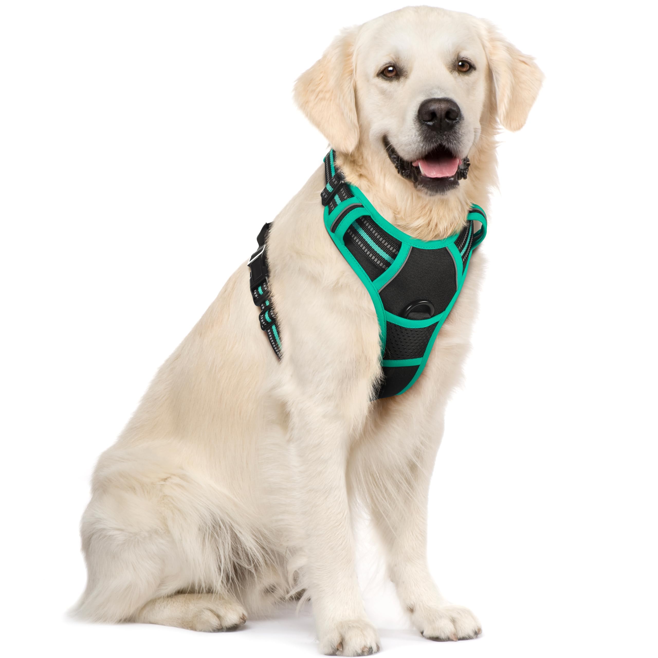 No Pull Dog Harness for Large Dogs – Adjustable Pet Vest with 2 Leash Clips