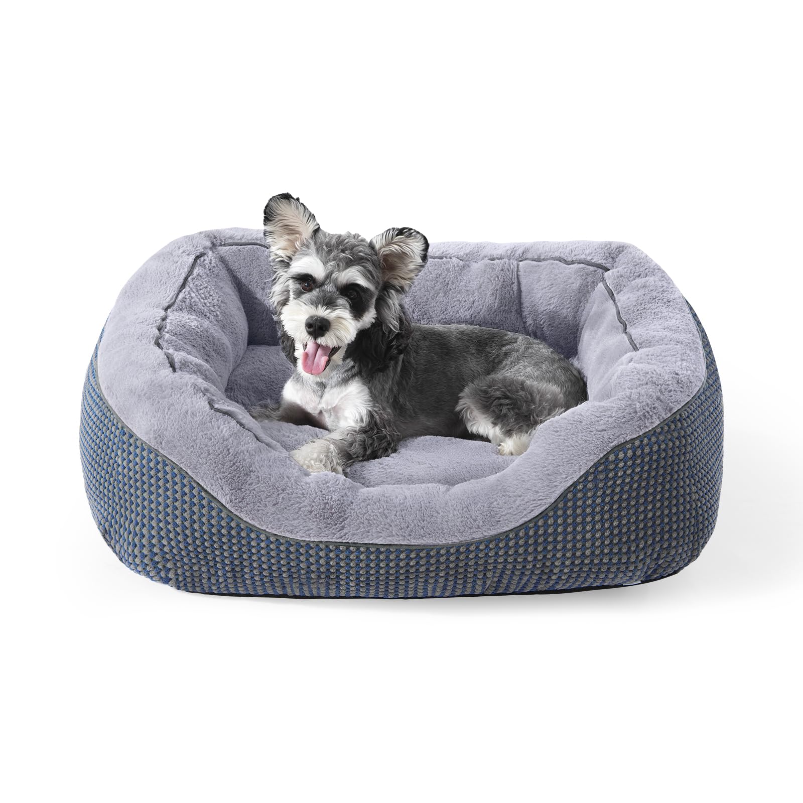 Medium Dog Bed with Raised Sides – 30" x 24" Washable Pet Bed