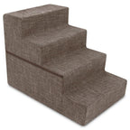 4-Step Dog Stairs for Small Dogs & Cats – 18" Foam Pet Steps for Bed & Couch