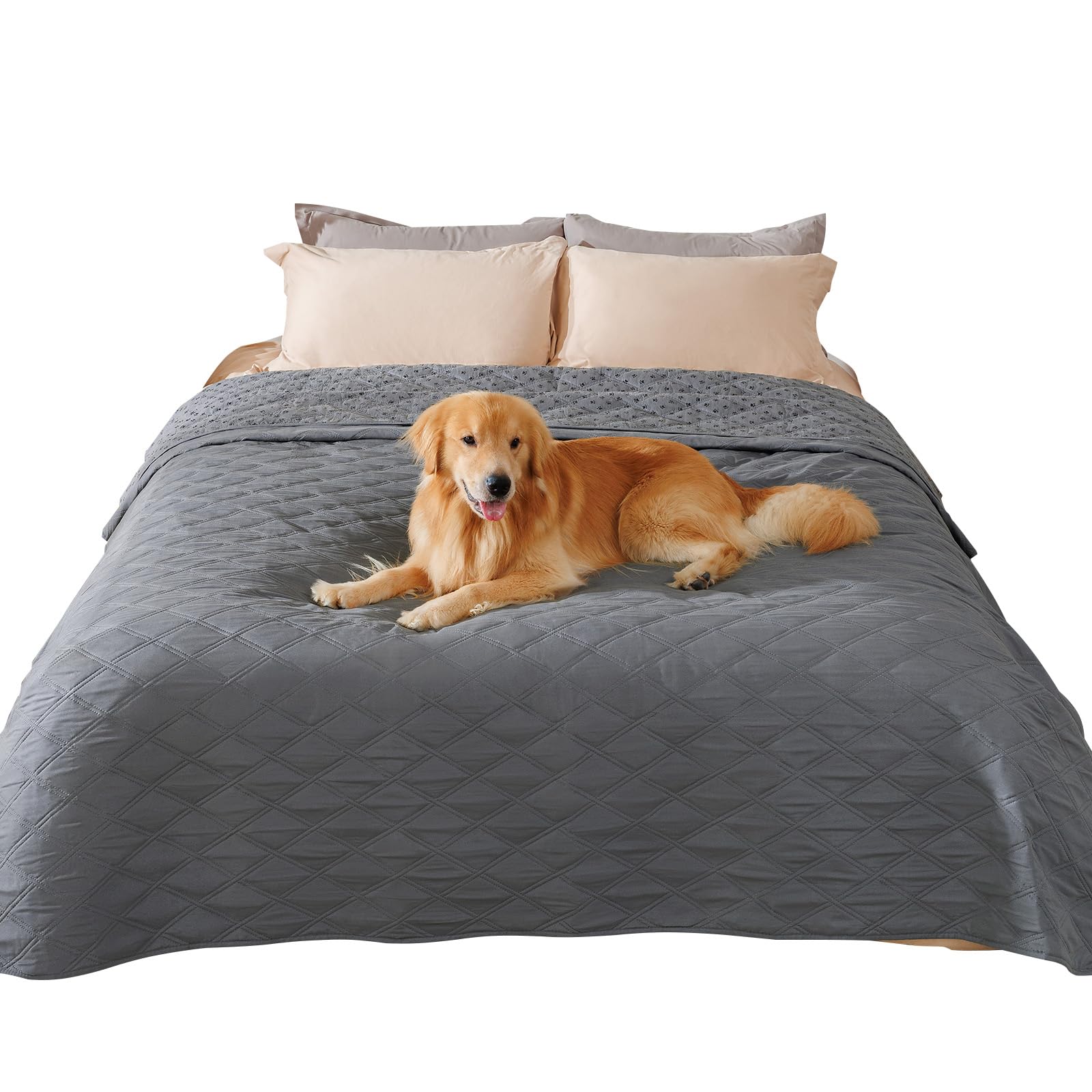 Quilted Pet Couch Protector with Non-Slip Back