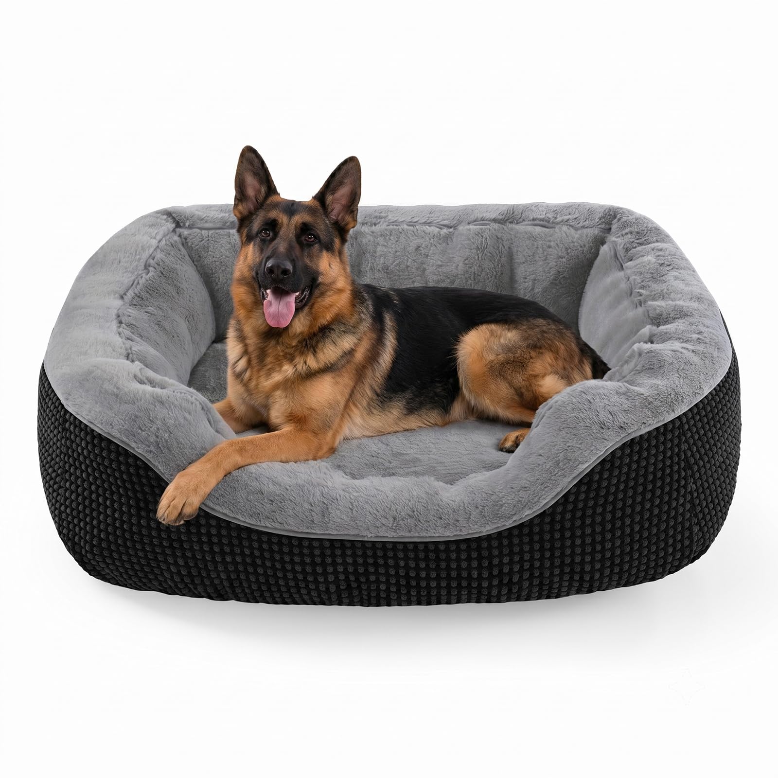 Medium Dog Bed with Raised Sides – 30" x 24" Washable Pet Bed