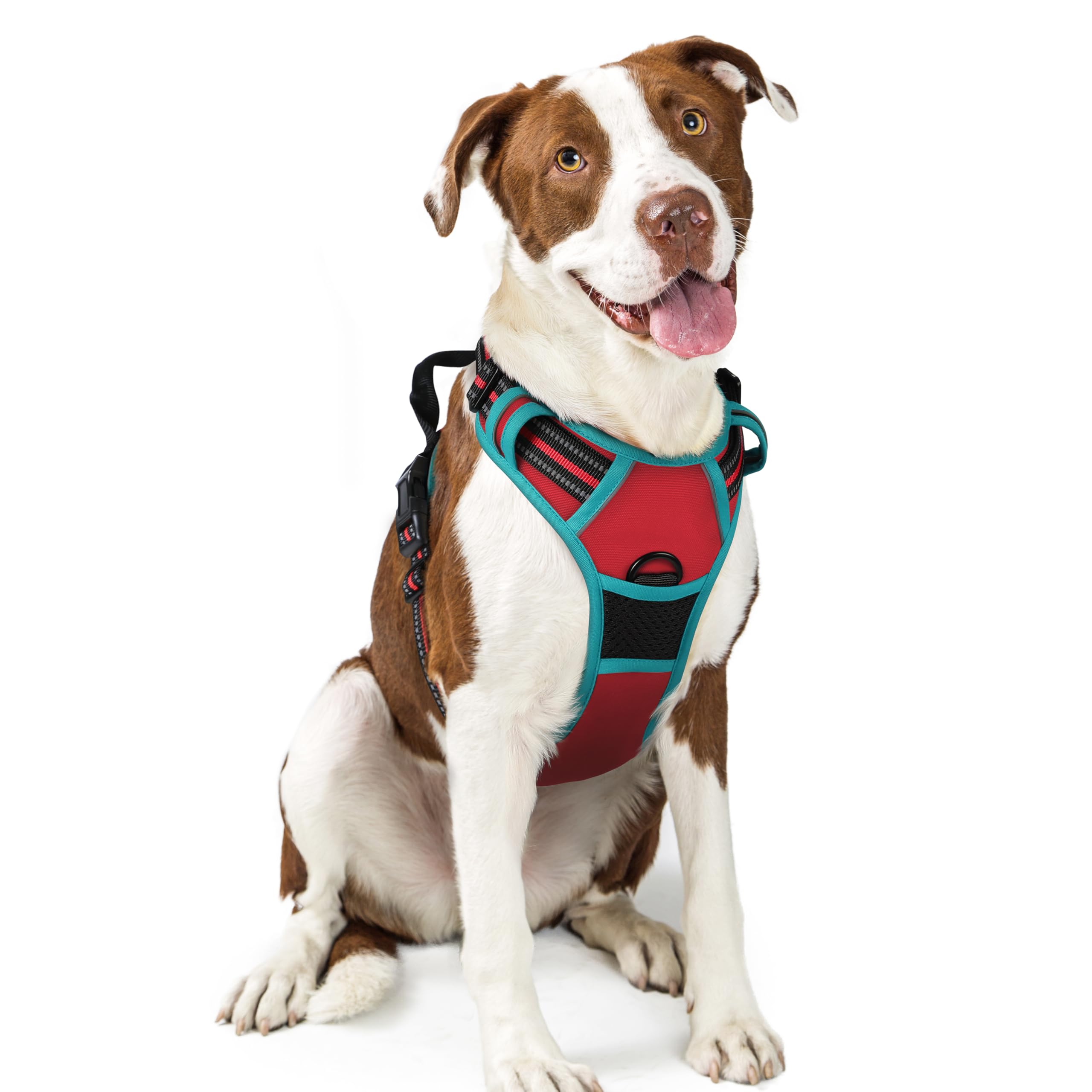No Pull Dog Harness for Large Dogs – Adjustable Pet Vest with 2 Leash Clips