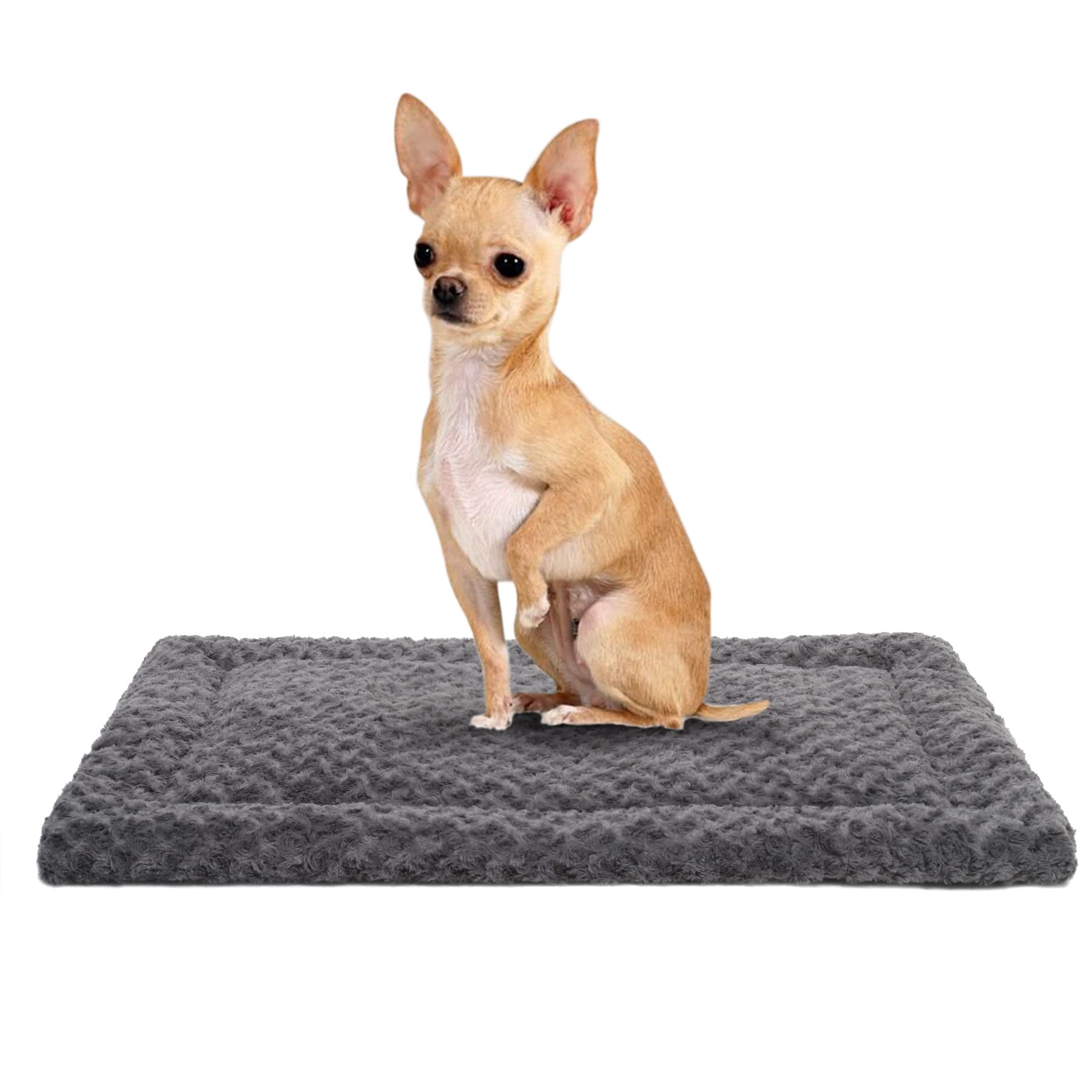 36" x 23" Washable Dog Bed Mat – Soft Plush Crate Pad for Medium Dogs