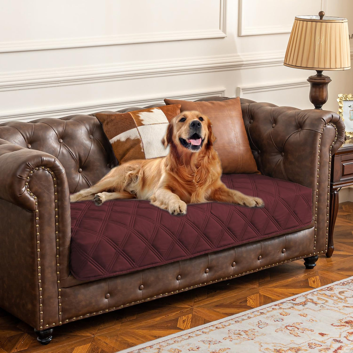 Reversible Quilted Pet Furniture Cover