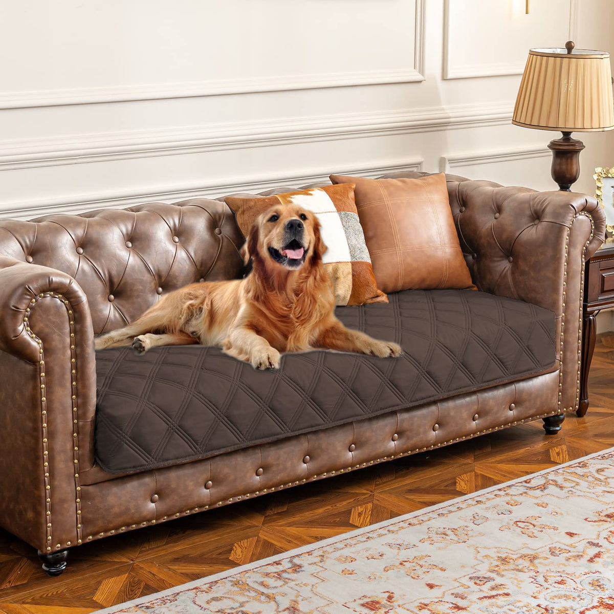 Reversible Quilted Pet Furniture Cover