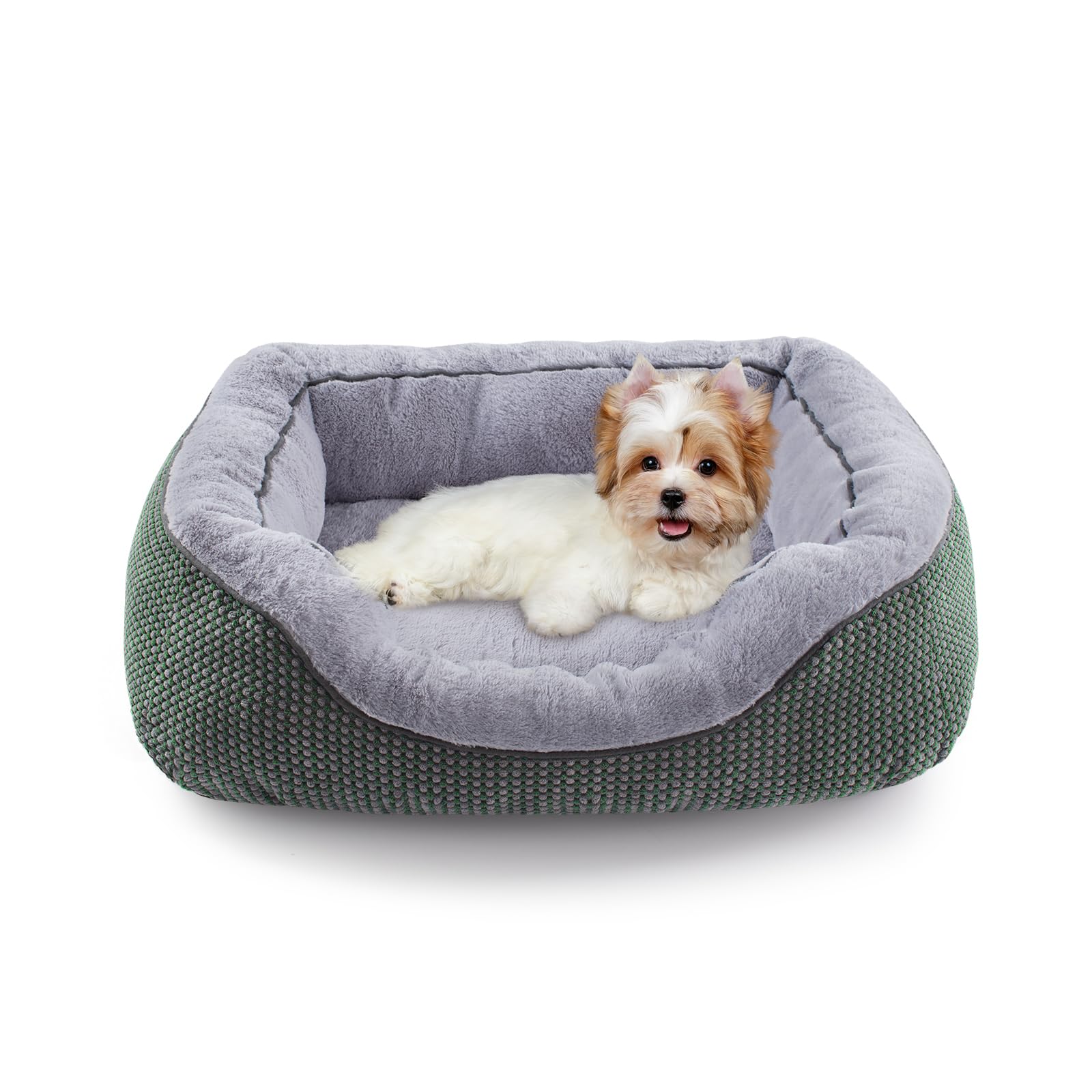 Medium Dog Bed with Raised Sides – 30" x 24" Washable Pet Bed