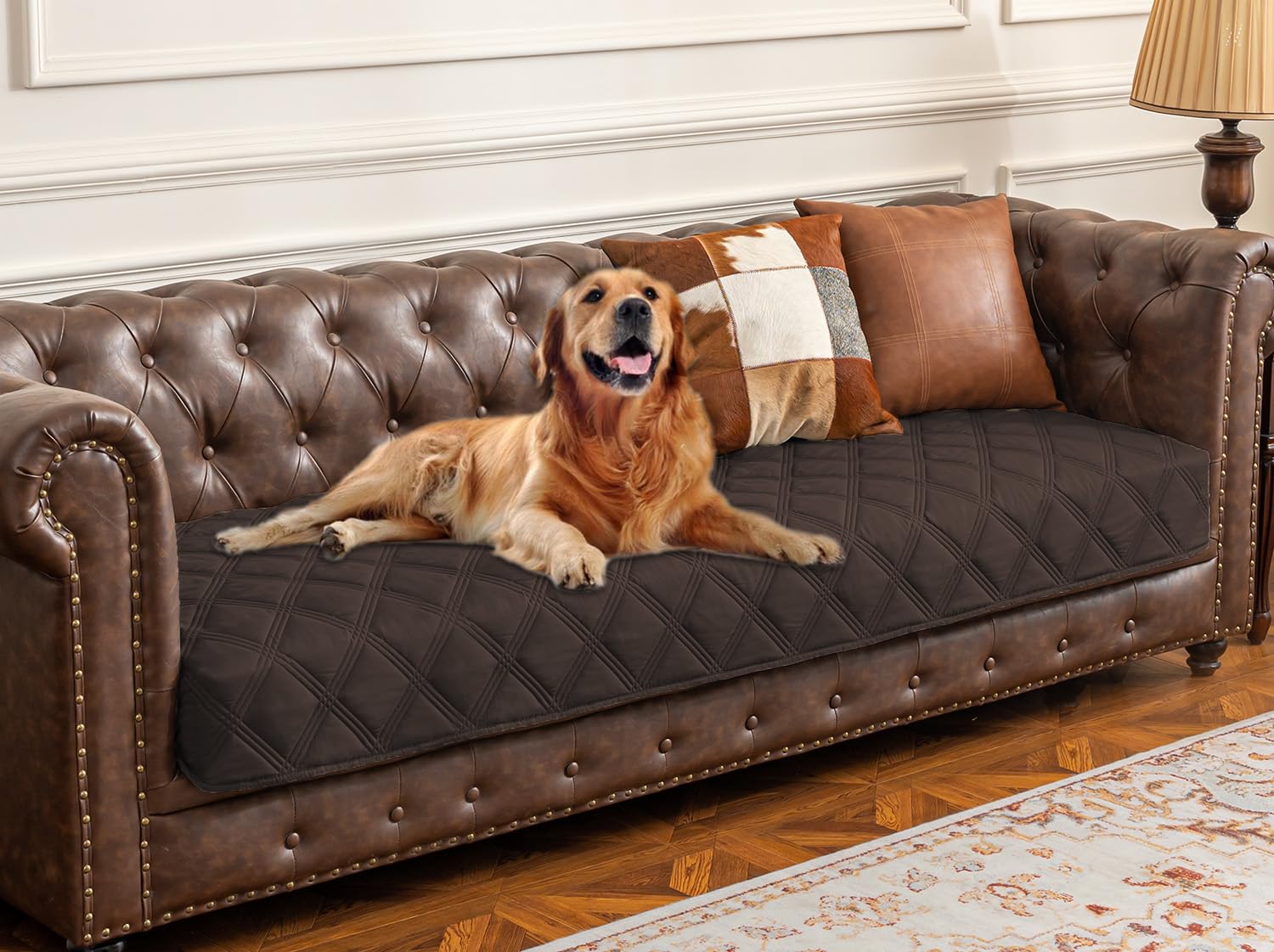 Reversible Quilted Pet Furniture Cover