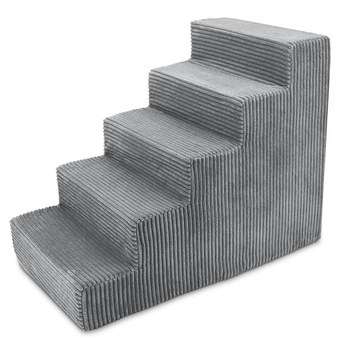 4-Step Dog Stairs for Small Dogs & Cats – 18" Foam Pet Steps for Bed & Couch