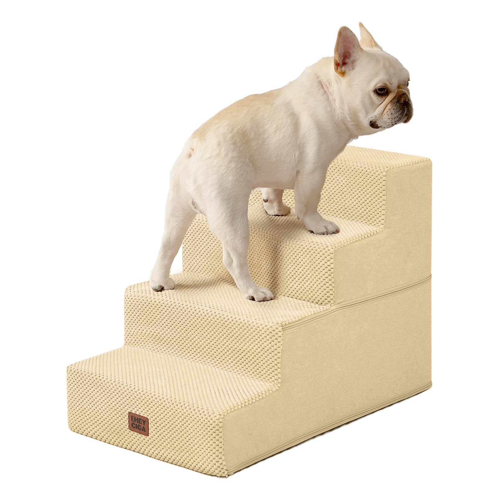 4-Step Dog Stairs for Bed – 18" Pet Steps for Small Dogs & Cats