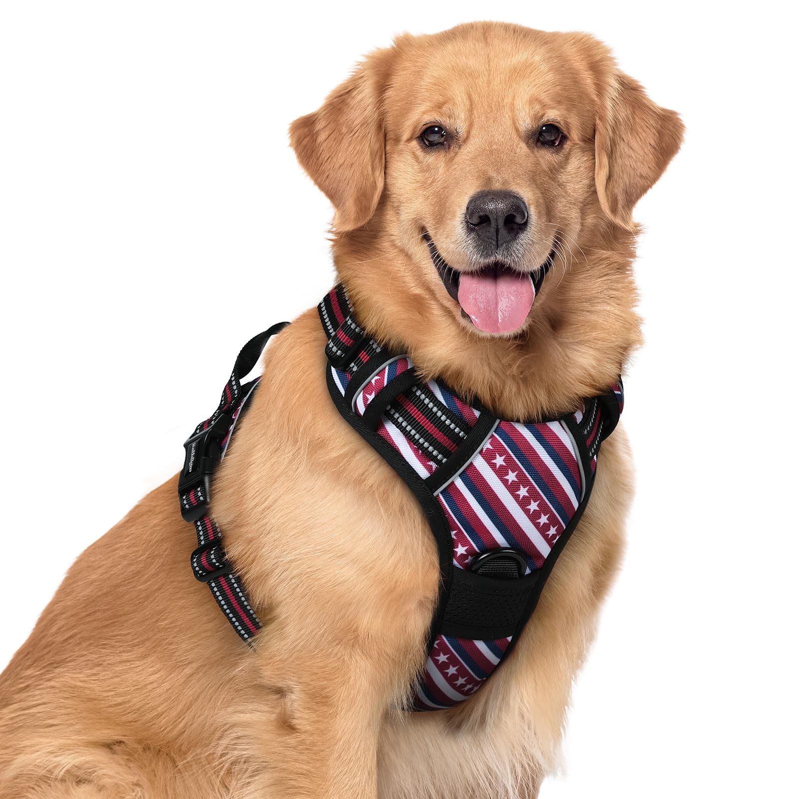 No Pull Dog Harness for Large Dogs – Adjustable Pet Vest with 2 Leash Clips