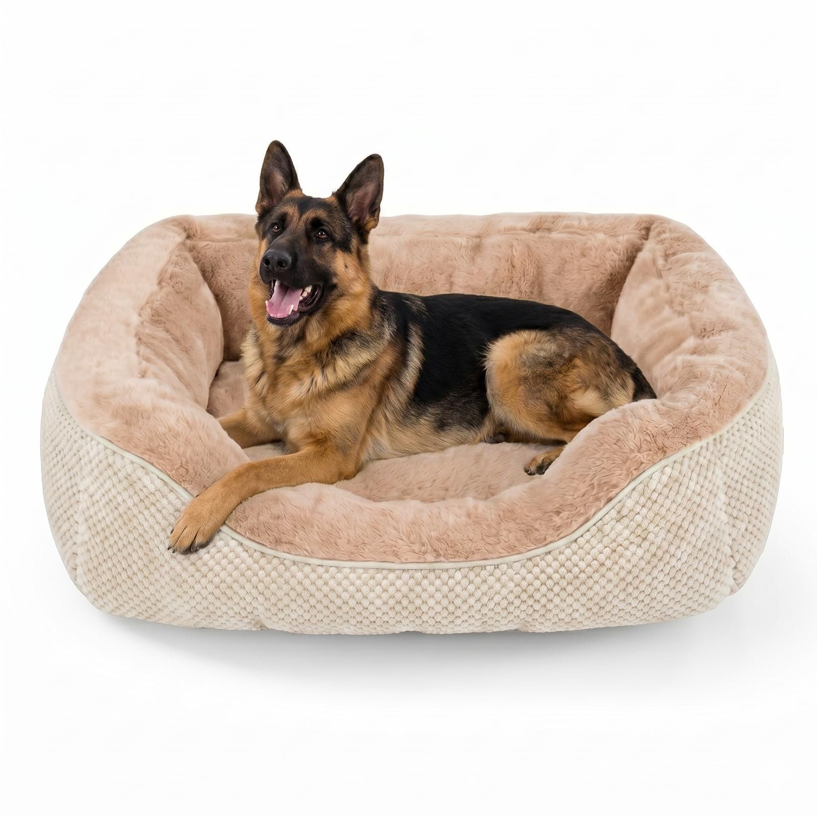 Medium Dog Bed with Raised Sides – 30" x 24" Washable Pet Bed