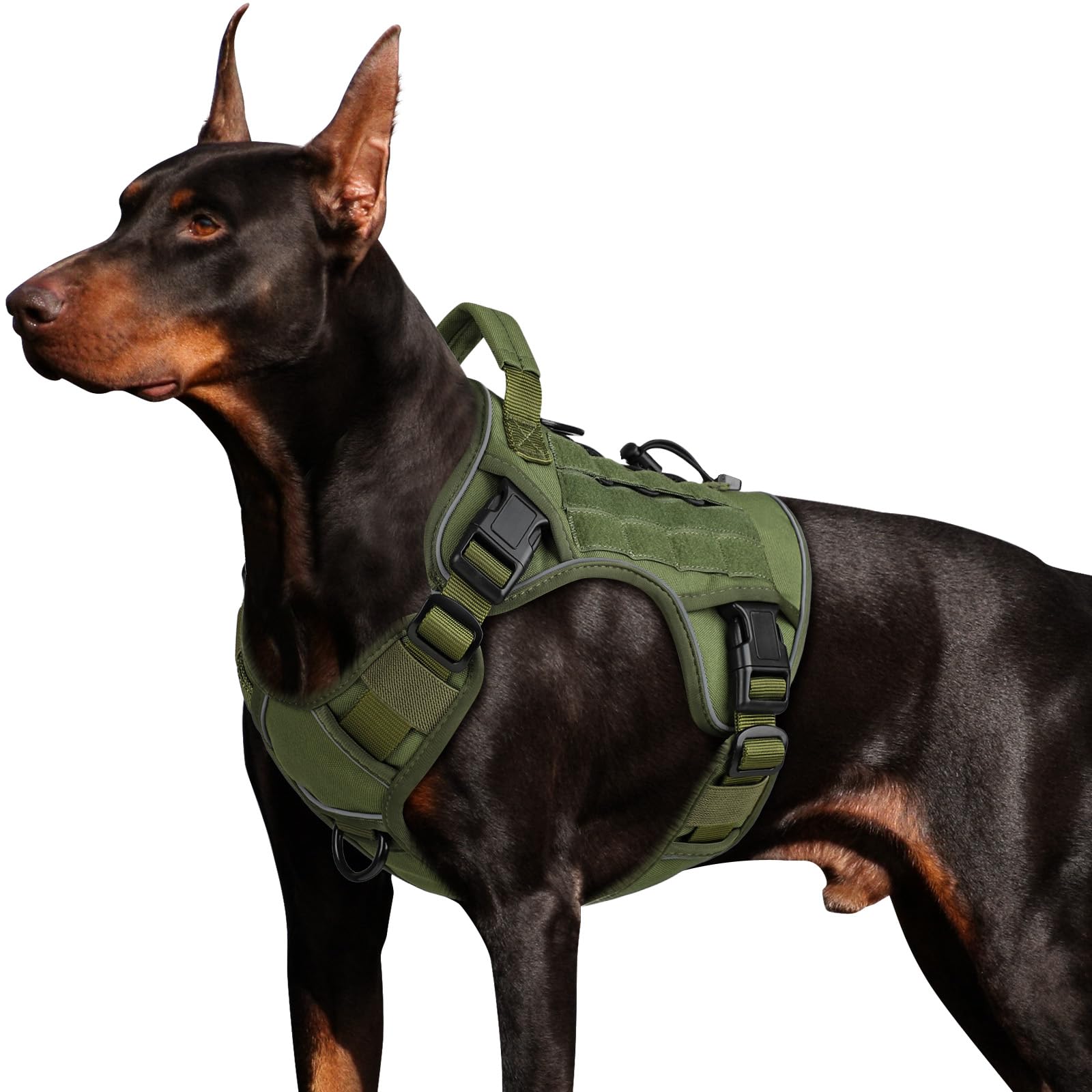 Tactical Dog Harness for Large Dogs – Adjustable No Pull Harness with Handle