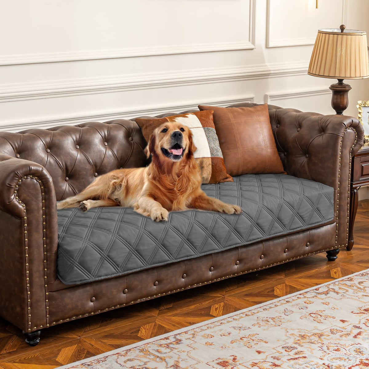 Reversible Quilted Pet Furniture Cover