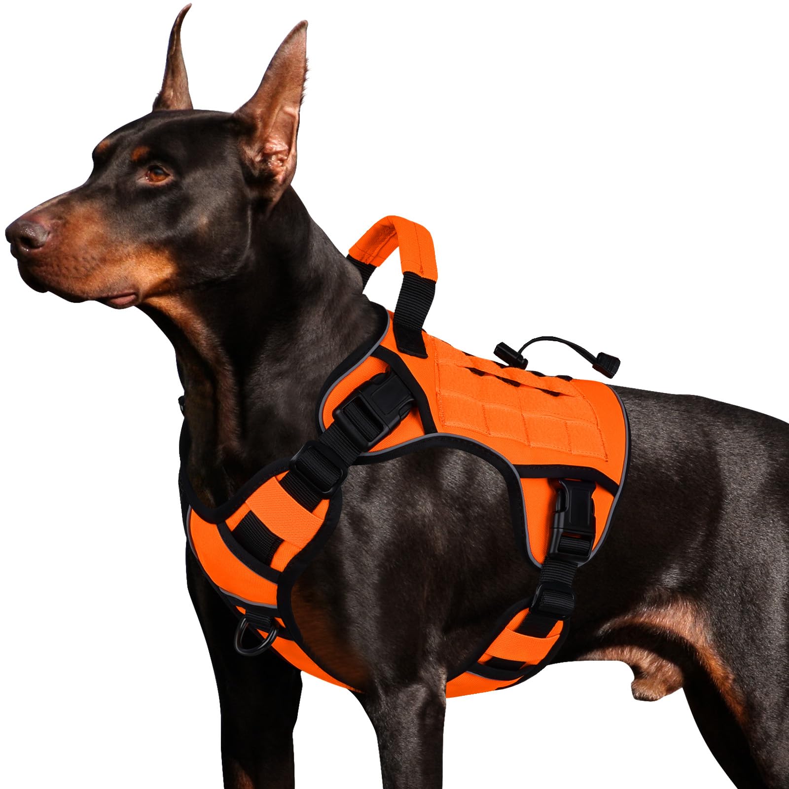 Tactical Dog Harness for Large Dogs – Adjustable No Pull Harness with Handle