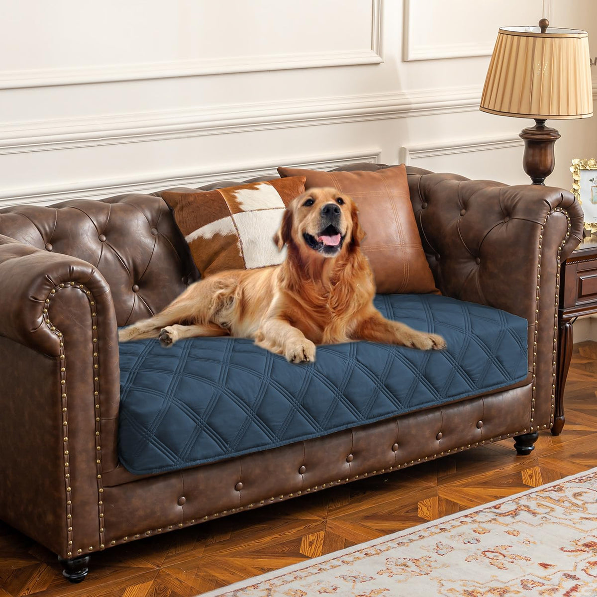 Reversible Quilted Pet Furniture Cover