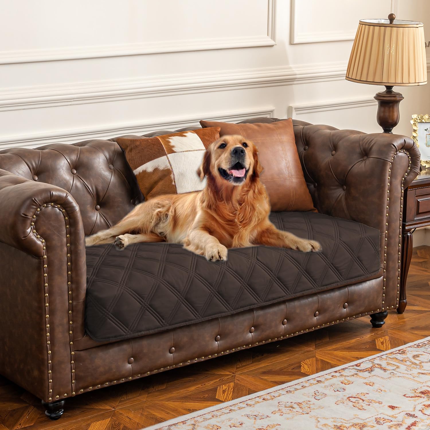 Reversible Quilted Pet Furniture Cover