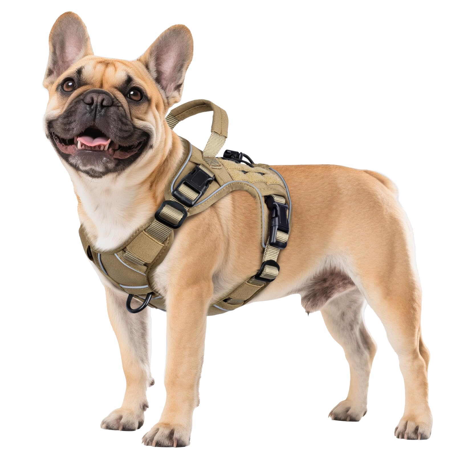 Tactical Dog Harness for Large Dogs – Adjustable No Pull Harness with Handle