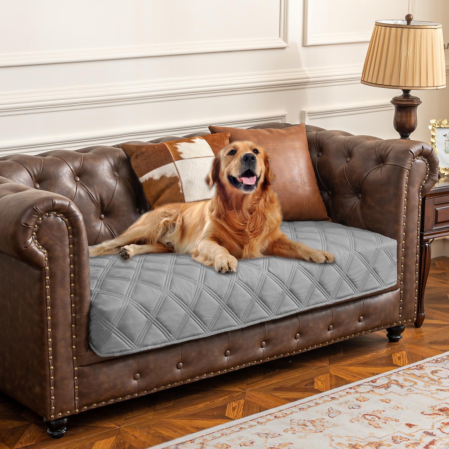 Reversible Quilted Pet Furniture Cover
