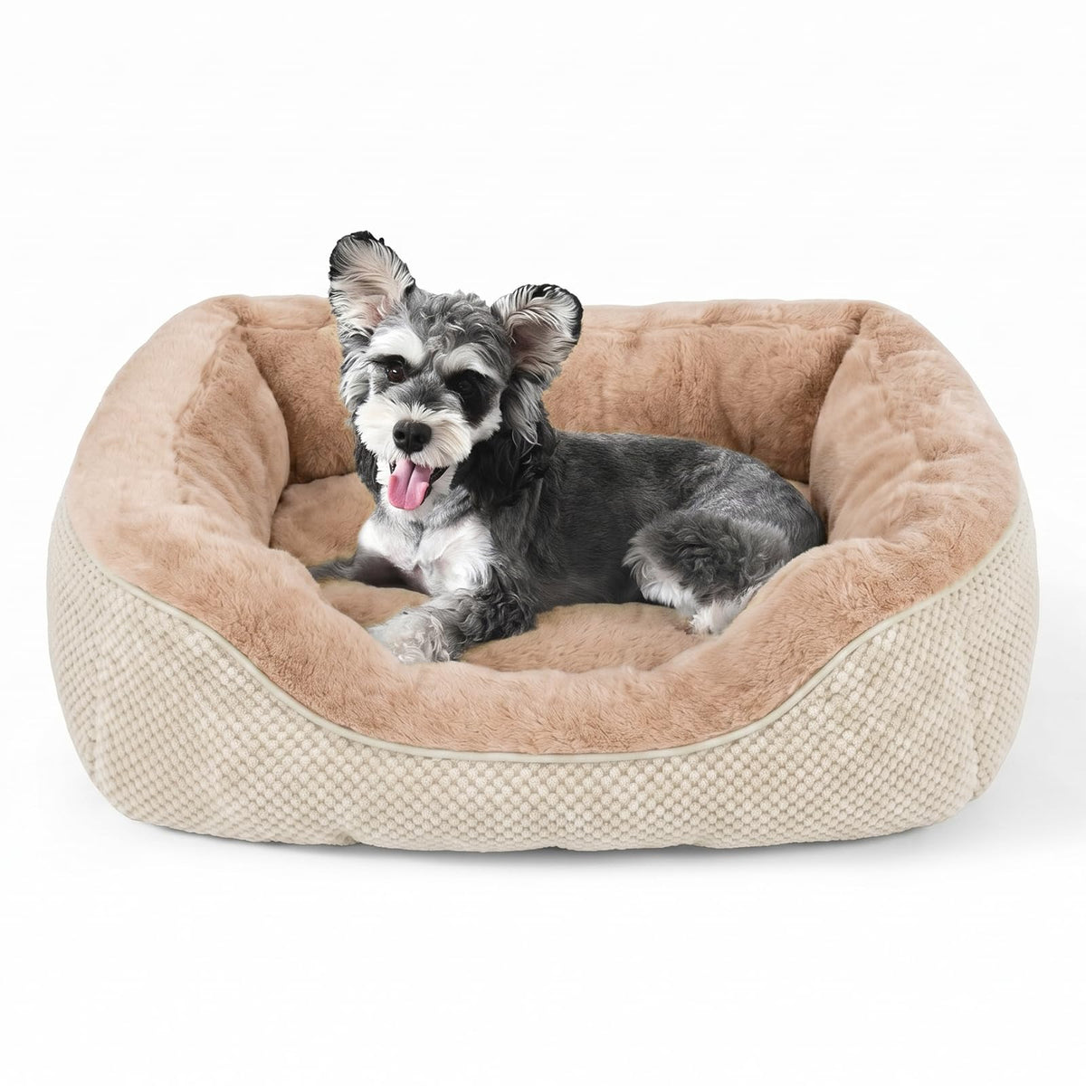 Medium Dog Bed with Raised Sides – 30" x 24" Washable Pet Bed