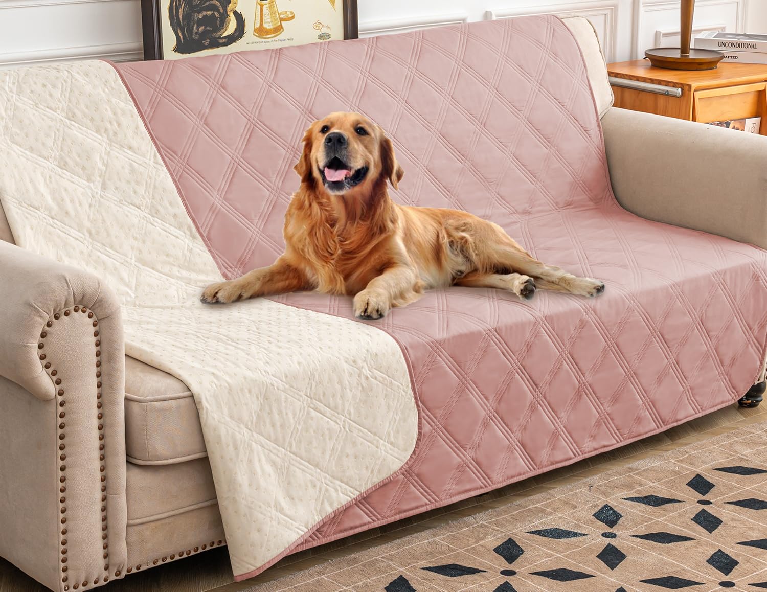 Reversible Quilted Pet Furniture Cover