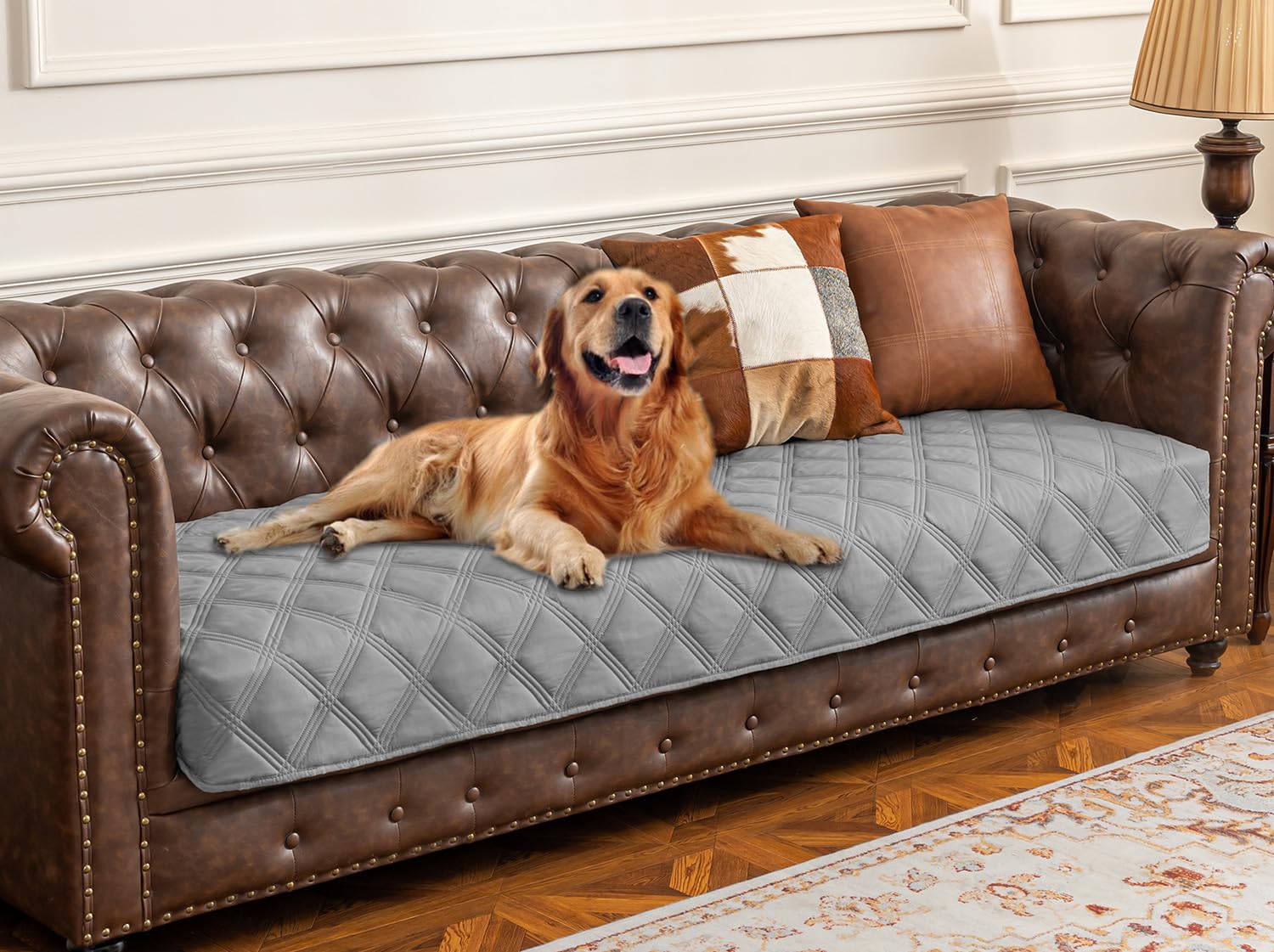 Reversible Quilted Pet Furniture Cover