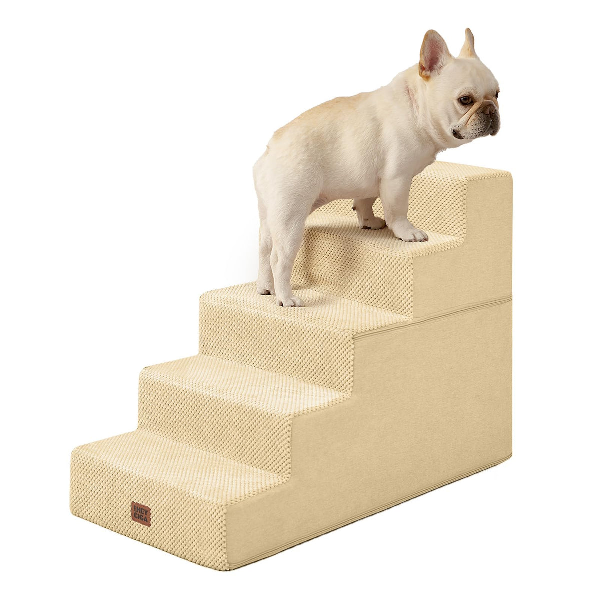 4-Step Dog Stairs for Bed – 18" Pet Steps for Small Dogs & Cats