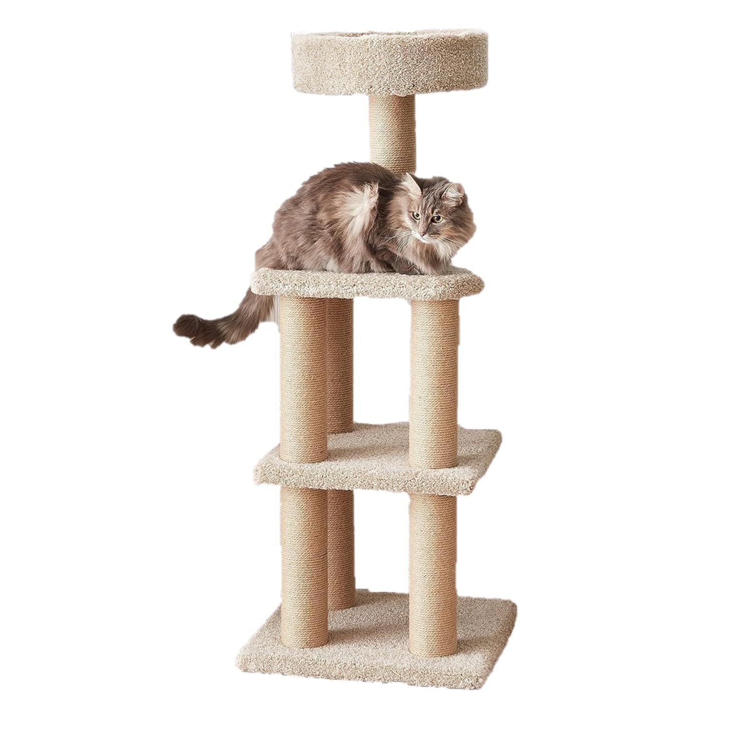 45.9" Multi-Level Cat Tree Tower with Jute Scratching Posts