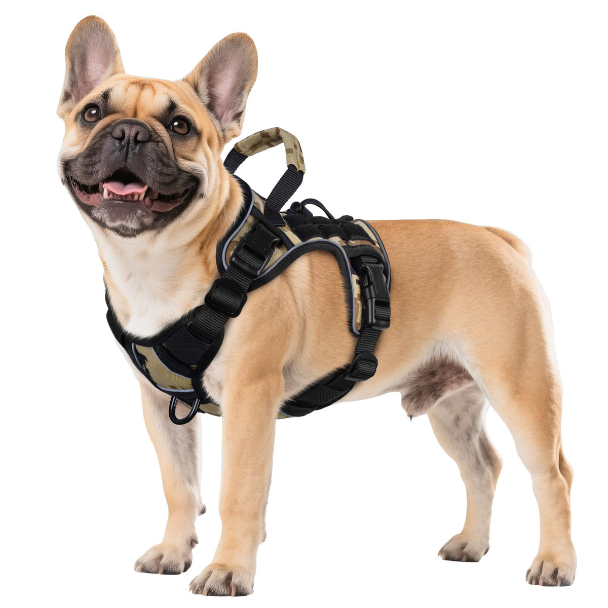 Tactical Dog Harness for Large Dogs – Adjustable No Pull Harness with Handle