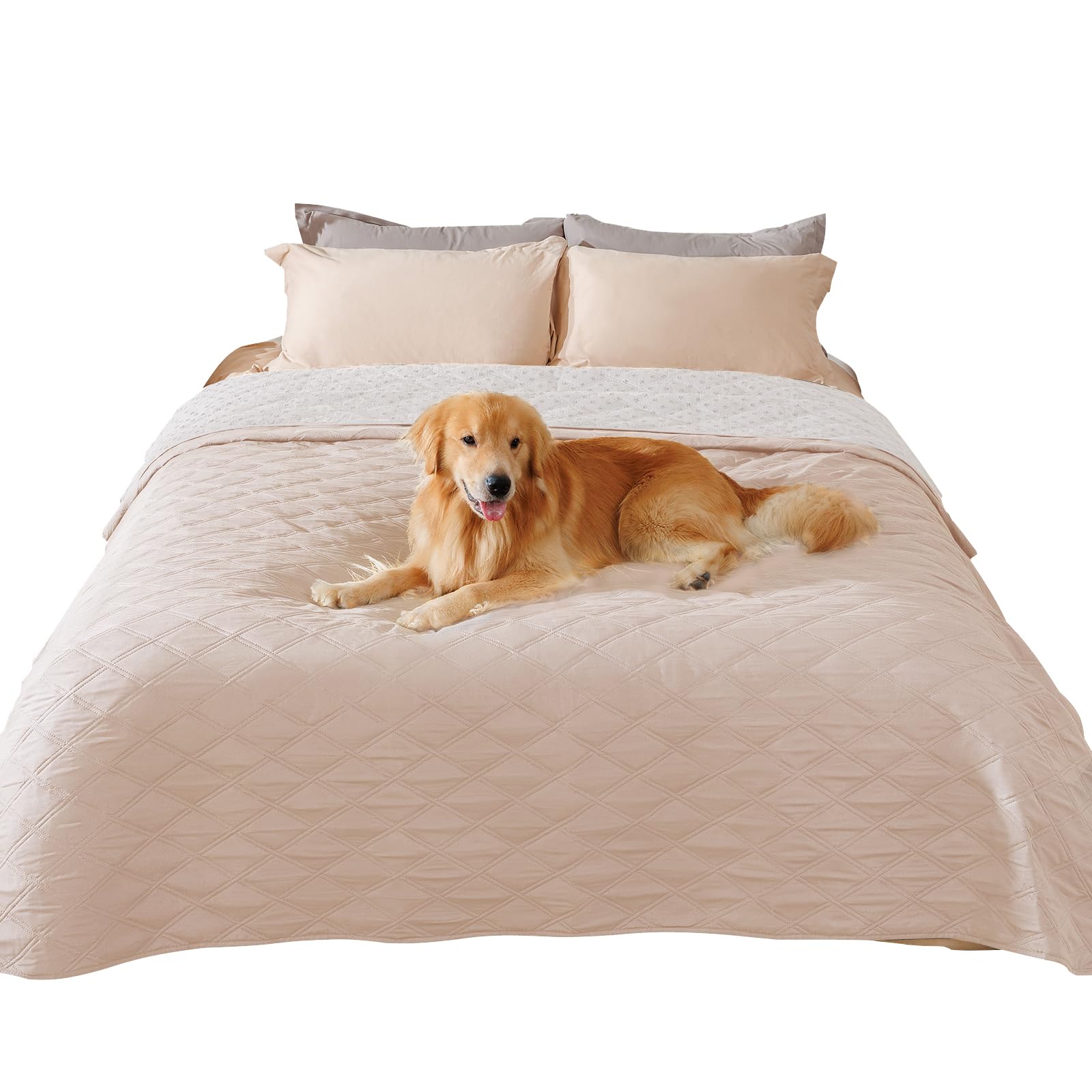 Quilted Pet Couch Protector with Non-Slip Back