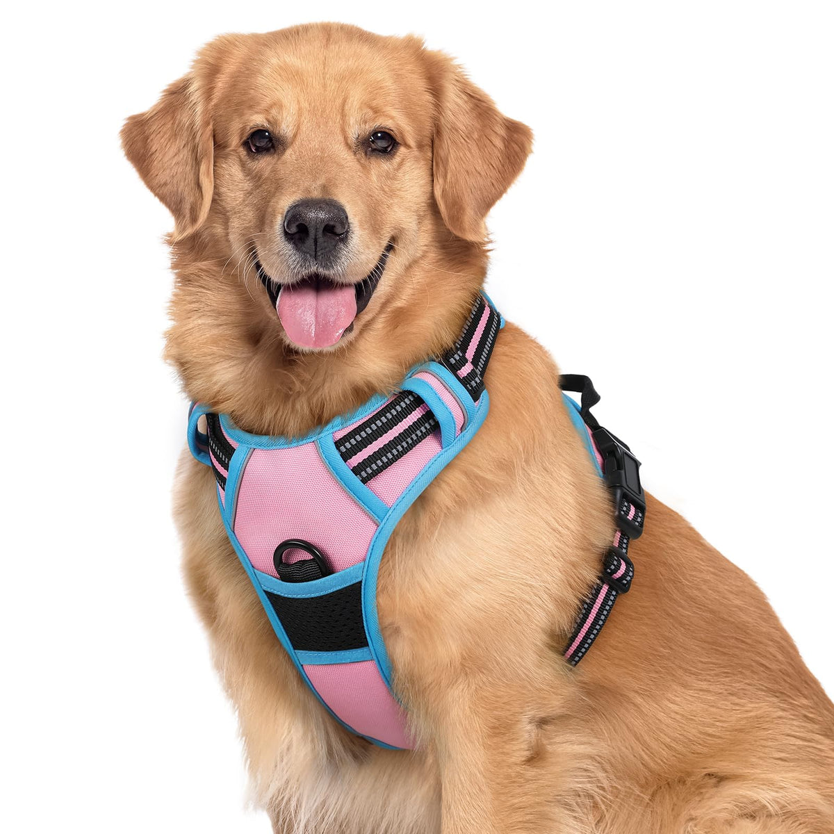 No Pull Dog Harness for Large Dogs – Adjustable Pet Vest with 2 Leash Clips