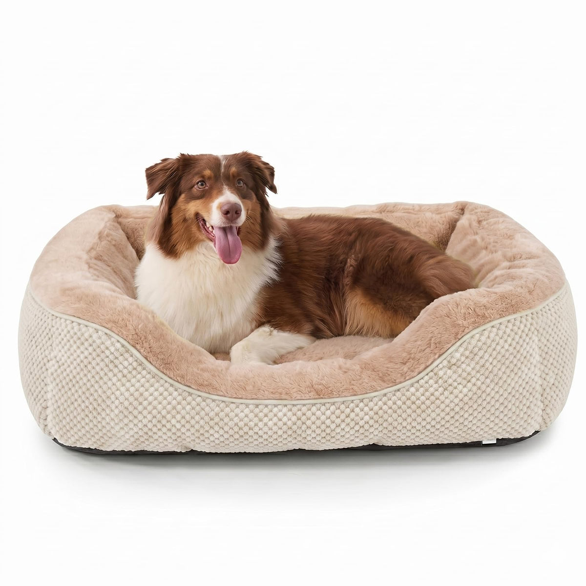 Medium Dog Bed with Raised Sides – 30" x 24" Washable Pet Bed