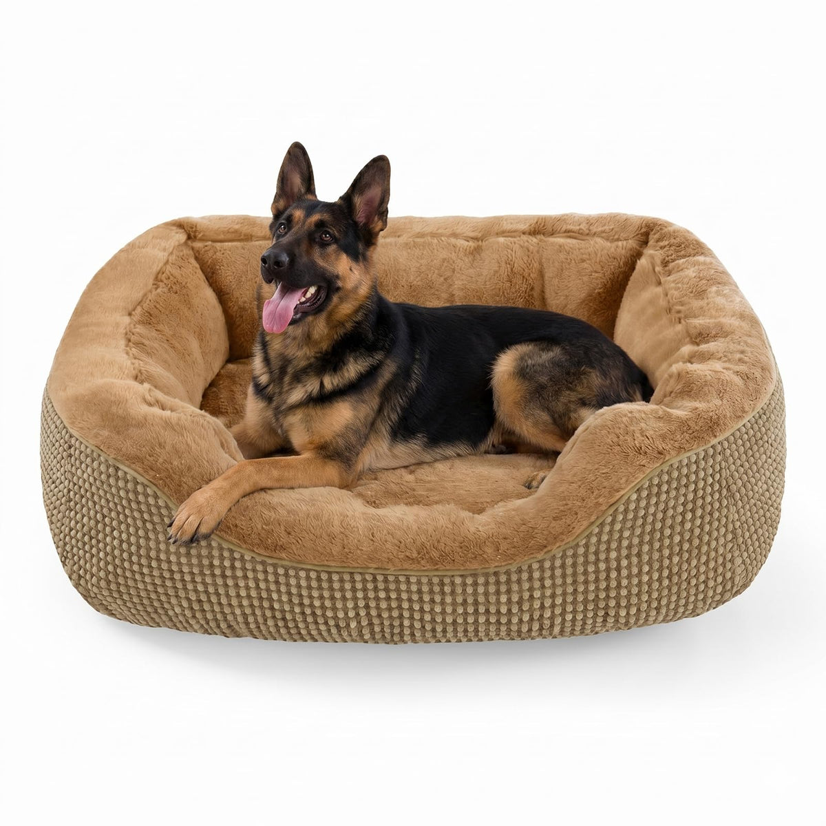 Medium Dog Bed with Raised Sides – 30" x 24" Washable Pet Bed