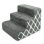 4-Step Dog Stairs for Small Dogs & Cats – 18" Foam Pet Steps for Bed & Couch