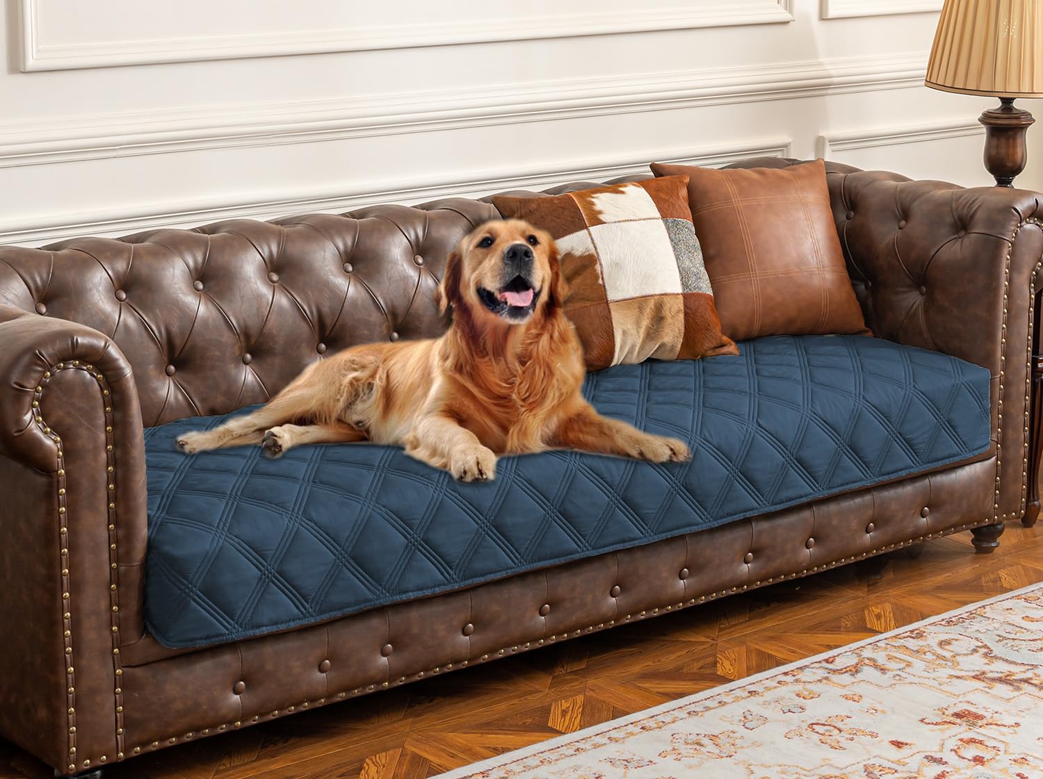 Reversible Quilted Pet Furniture Cover