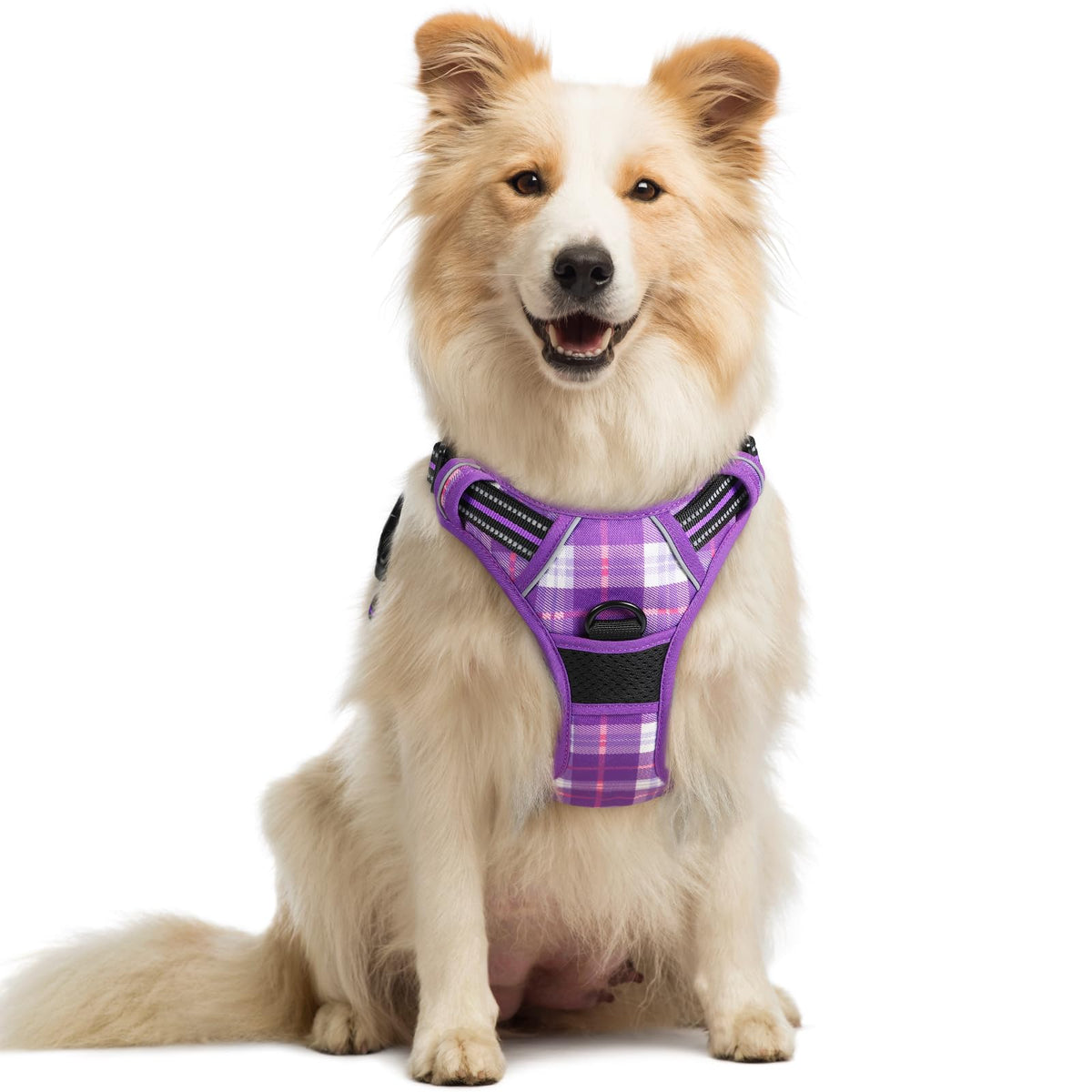 No Pull Dog Harness for Large Dogs – Adjustable Pet Vest with 2 Leash Clips