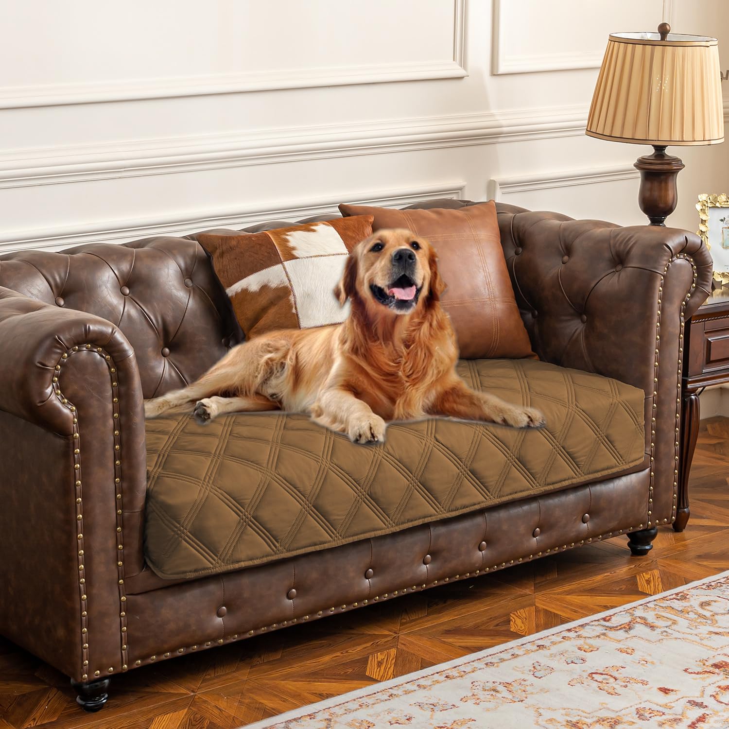 Reversible Quilted Pet Furniture Cover