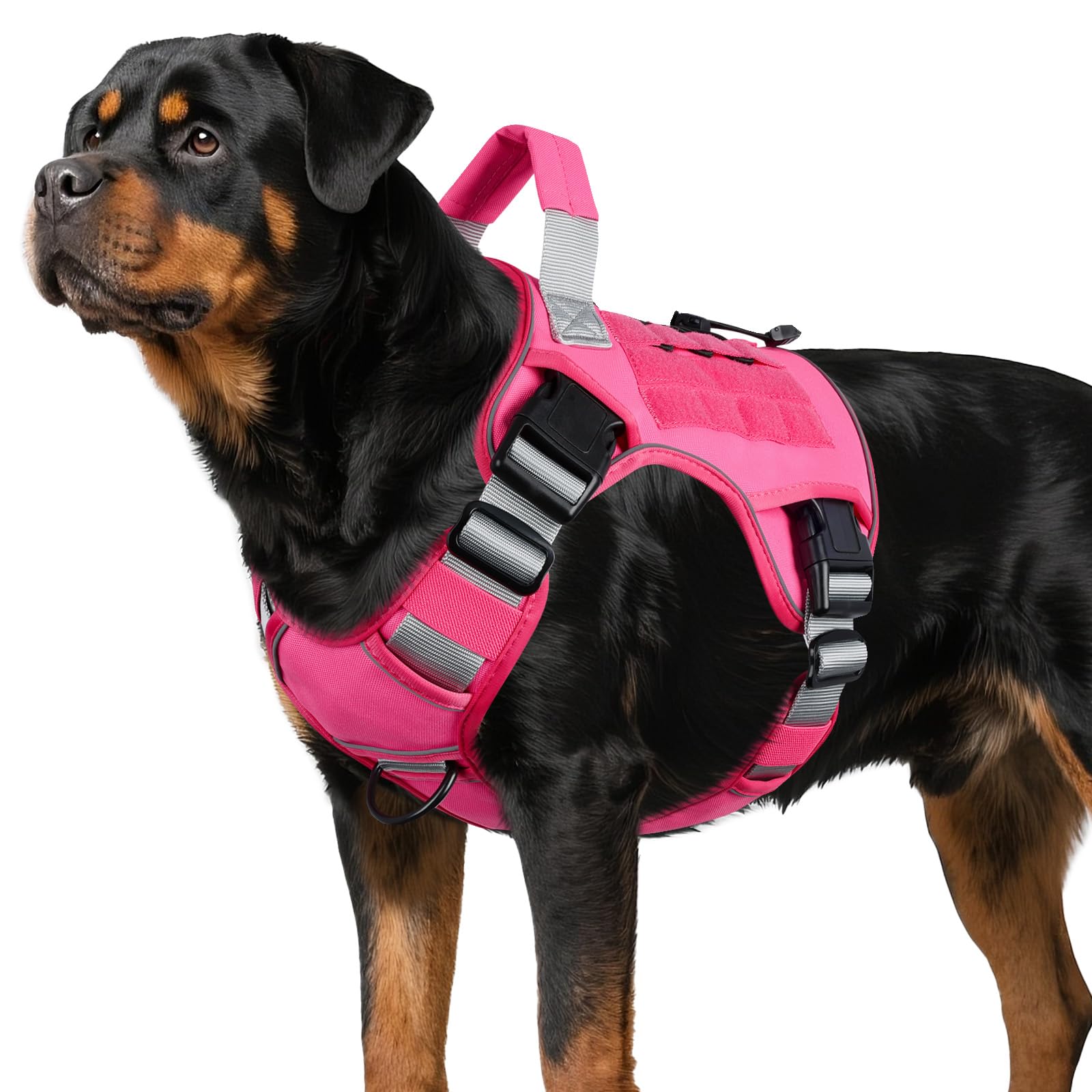 Tactical Dog Harness for Large Dogs – Adjustable No Pull Harness with Handle