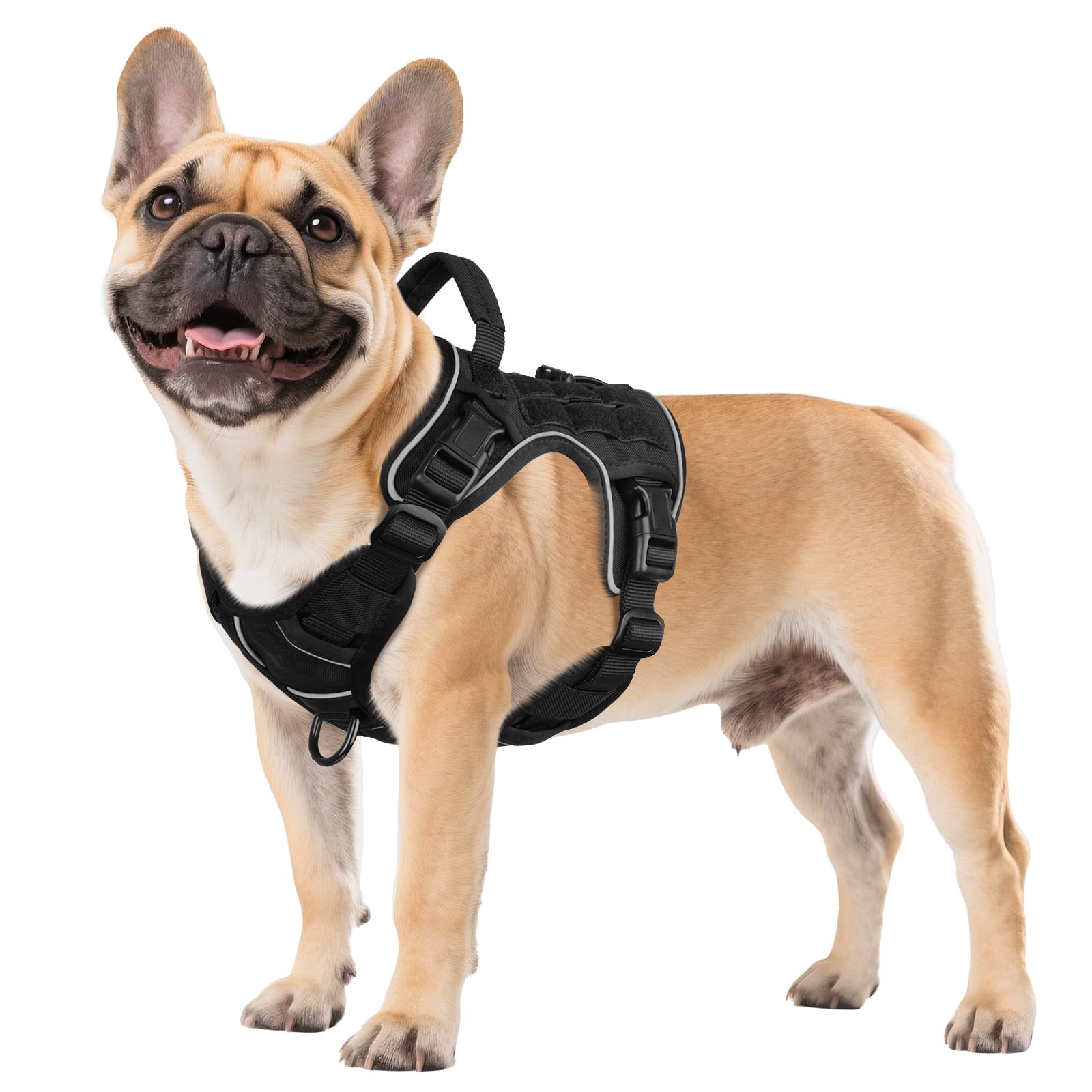 Tactical Dog Harness for Large Dogs – Adjustable No Pull Harness with Handle