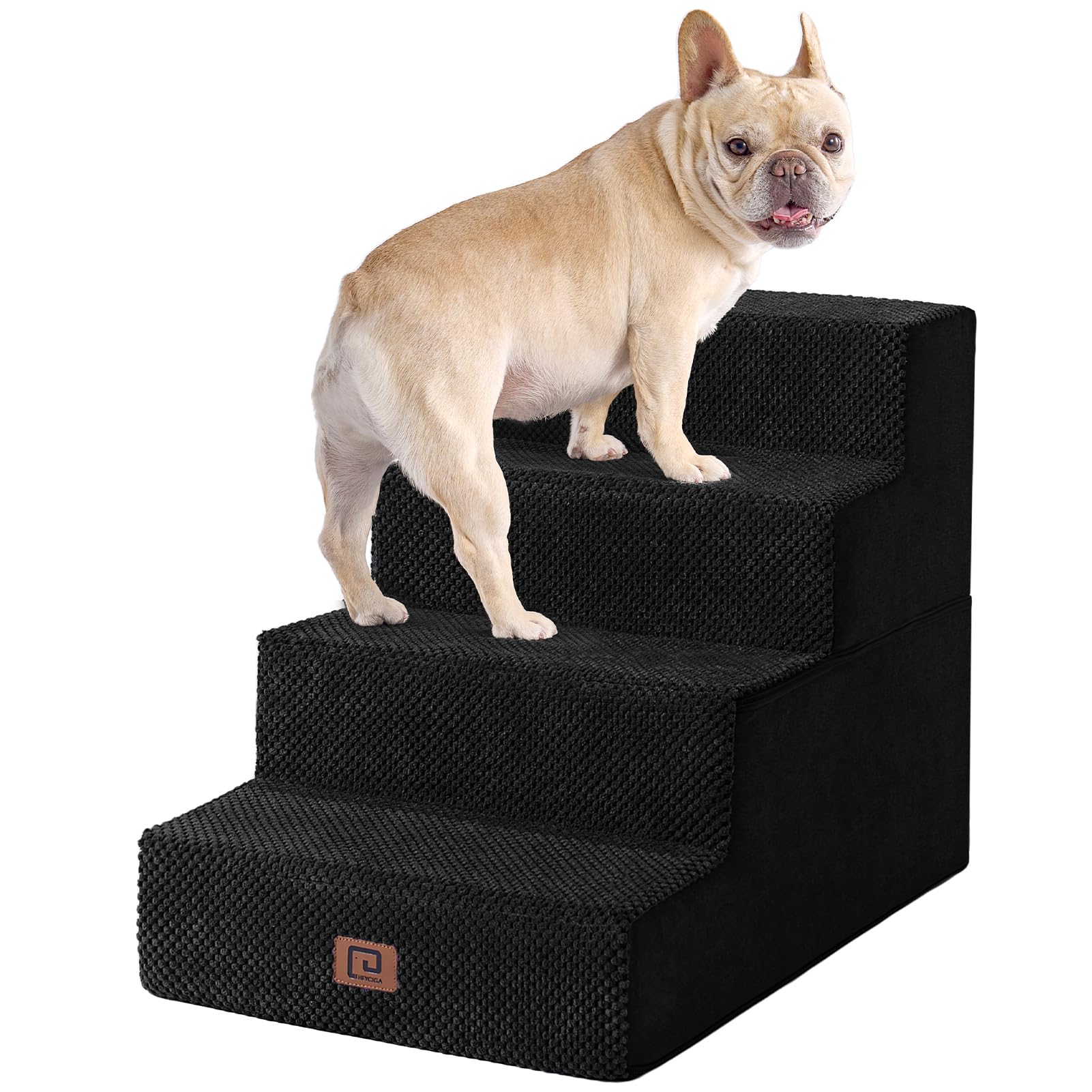4-Step Dog Stairs for Bed – 18" Pet Steps for Small Dogs & Cats