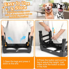 4-Height Elevated Dog Bowl Stand with 2 Steel Bowls