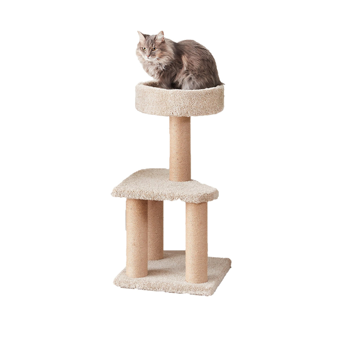 45.9" Multi-Level Cat Tree Tower with Jute Scratching Posts