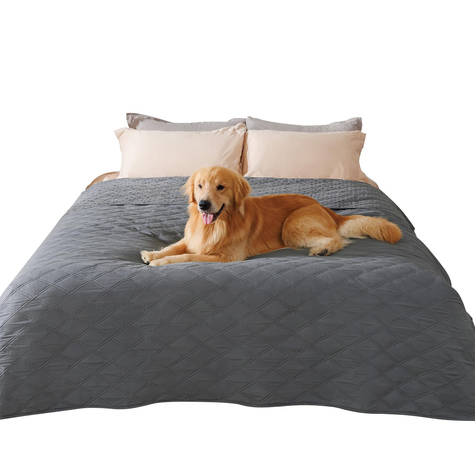 Quilted Pet Couch Protector with Non-Slip Back