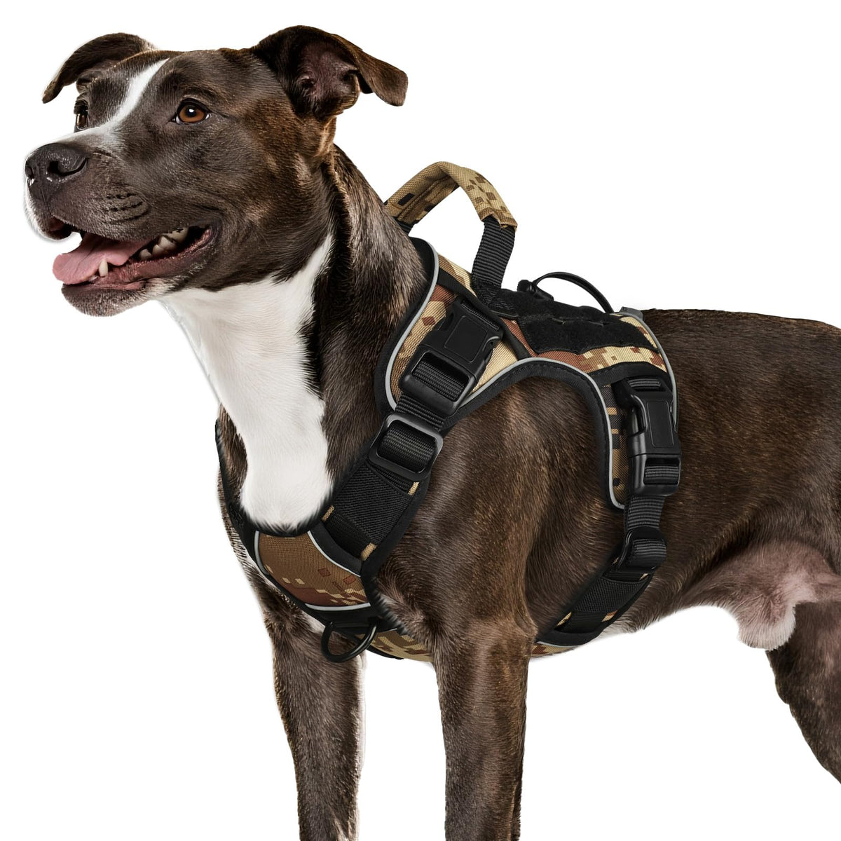 Tactical Dog Harness for Large Dogs – Adjustable No Pull Harness with Handle